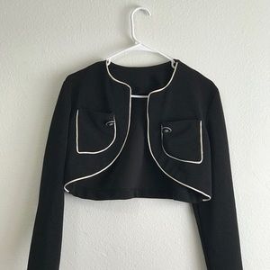 Black cropped blazer